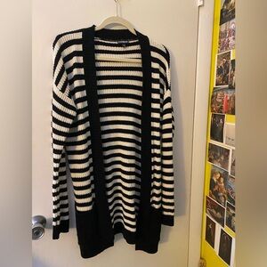 EXPRESS Chunky Knit Striped Cardigan (with pockets!)